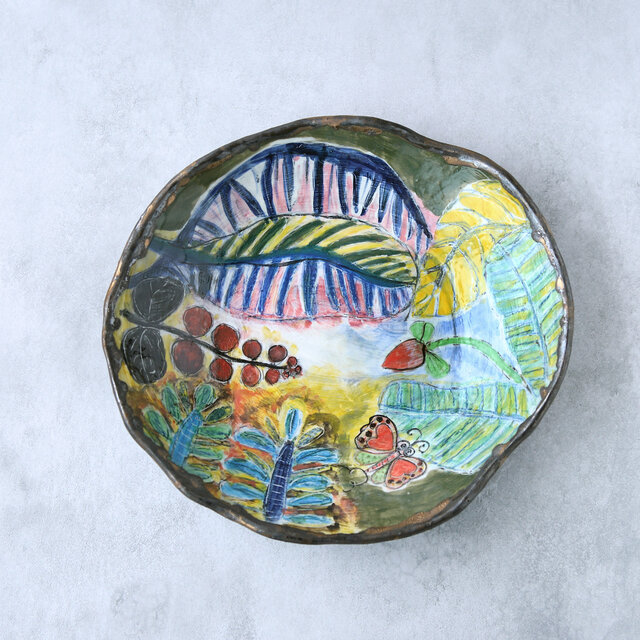 カラフル手描き陶器ボウル6個セット カラフル手描き陶器ボウル6個セット カラフル手描き陶器ボウル6