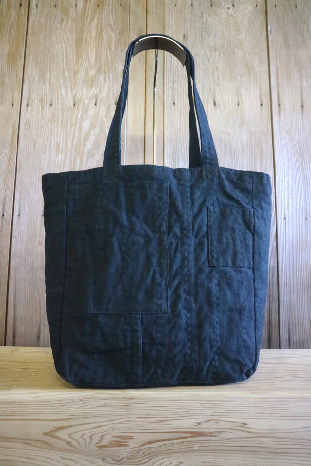 藍鉄パッチワークトートバッグ