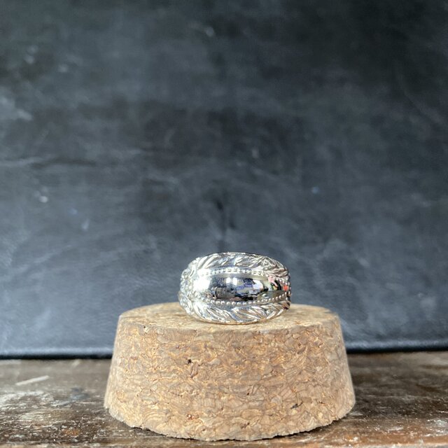 ハンドメイドリングno.140 シルバーアクセサリー　スプーンリング　手作り指輪