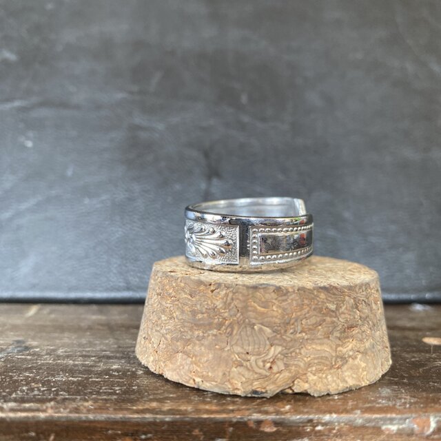 ハンドメイドリングno.145 シルバーアクセサリー スプーンリング