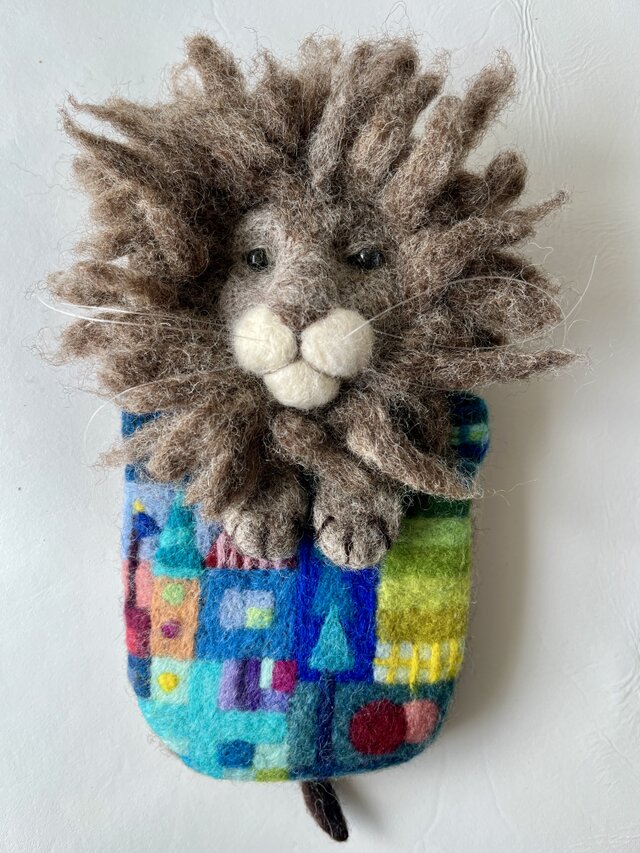 フェルトアニマルポーチ〜ライオン〜