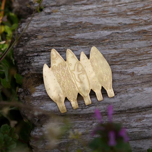 ブローチ「森」