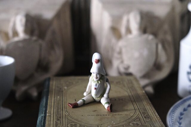 国産品 道化師プルチネッラ Hertwig&co オール h7cm ビスクドール Collection