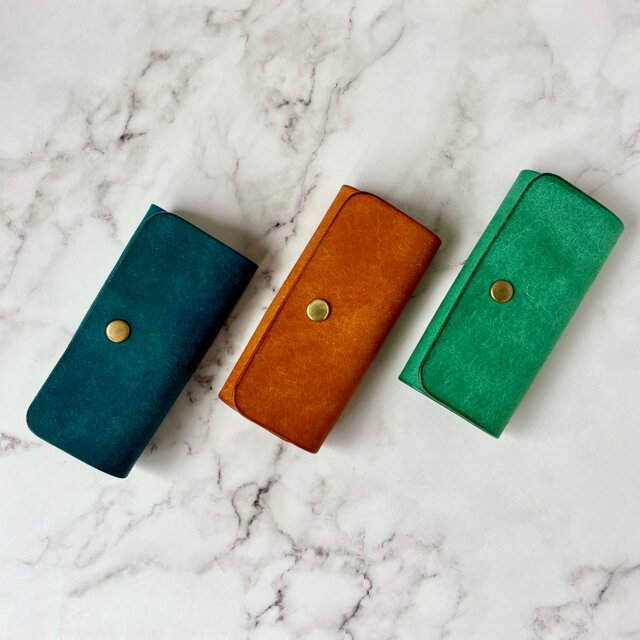 イタリアンレザー】キーケース ターコイズ＆ブラウン | iichi 日々の