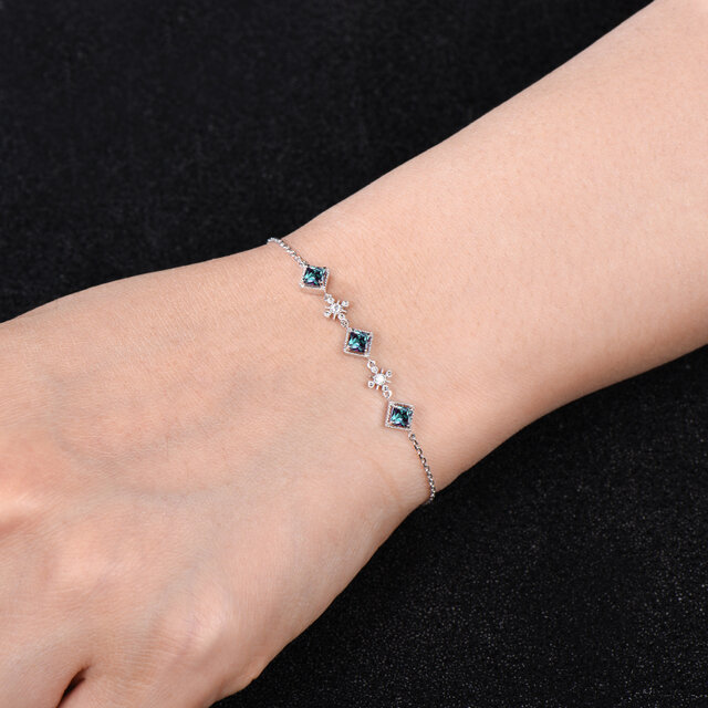 ヴィンテージ 6 月誕生石 アレキサンドライト ブレスレット ミニマ