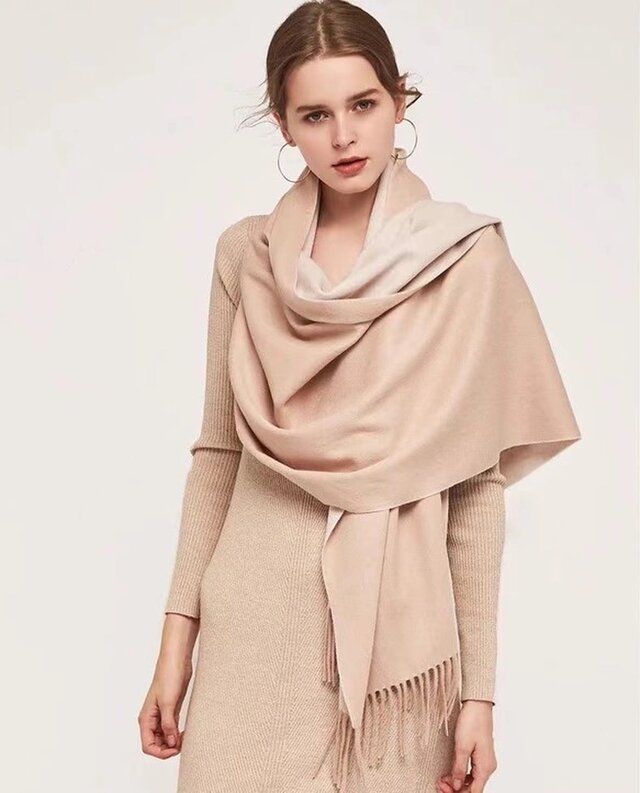 スヌード冬 ネックウォーマー スヌード マフラー ストール カシミヤ100% 両面色を厚くする 世界最高の