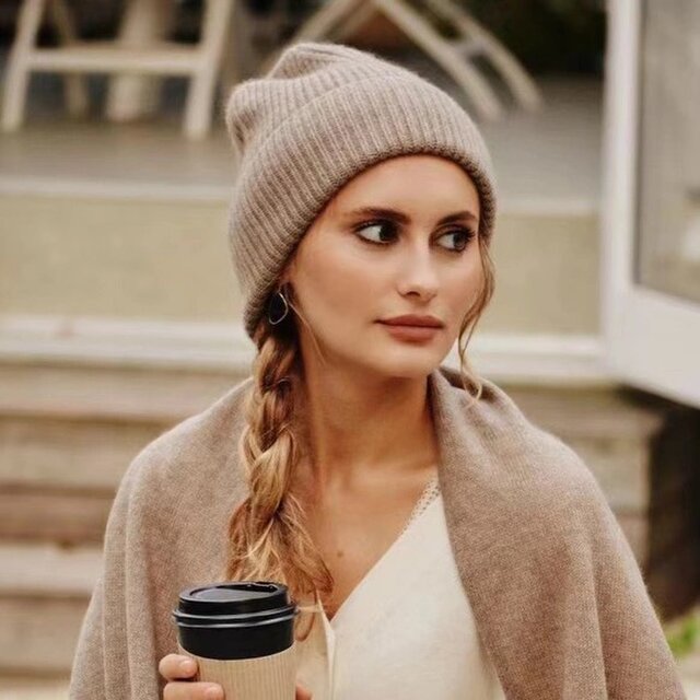 秋冬春 カシミア帽子 カシミヤ100% 世界最高の 5色 暖か 誕生日 周年