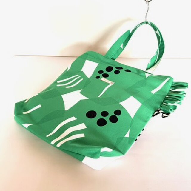 フリル付トート　グリン　受注製作