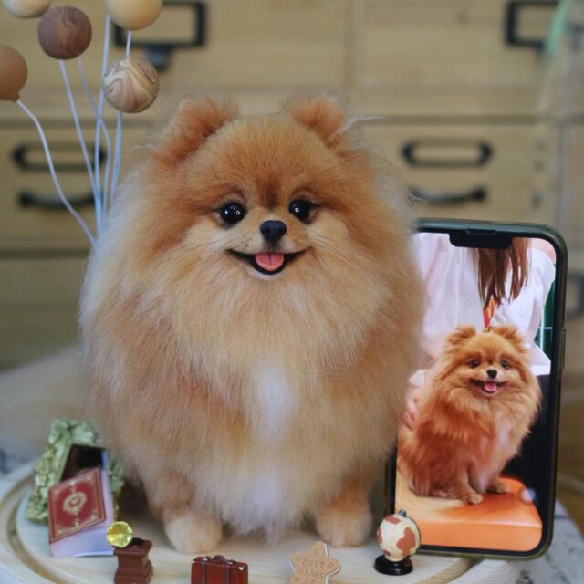 ハンドメイド　オーダー受付ページ　♡着ぐるみポメラニアン　パネル♡ ハンドメイド オーダー受付ページ ♡着ぐるみポメラニアン パネル♡