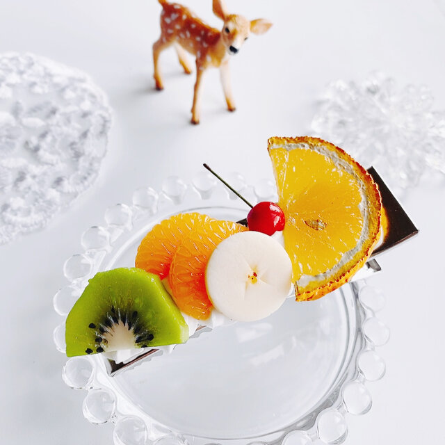 フレッシュフルーツのヘアクリップ   スイーツデコ  フェイクスイーツ