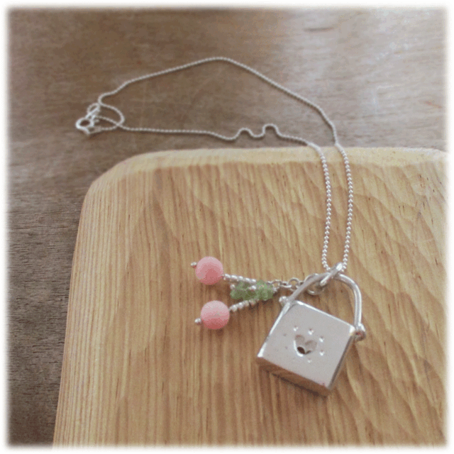 ネックレス＊さくらんぼBag（Silver925×コーラル）