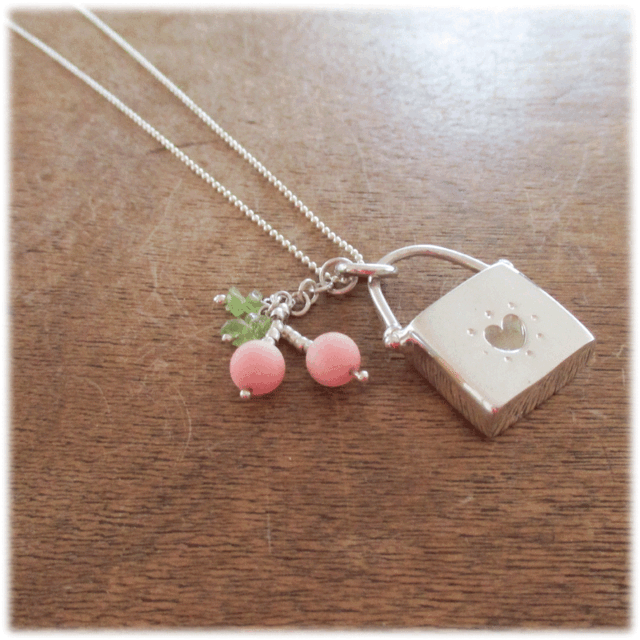 ネックレス＊さくらんぼBag（Silver925×コーラル） | iichi 日々の