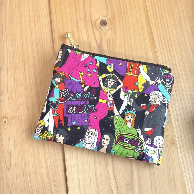 ＜偉人パーティ＞　10cmファスナー　ミニミニポーチ