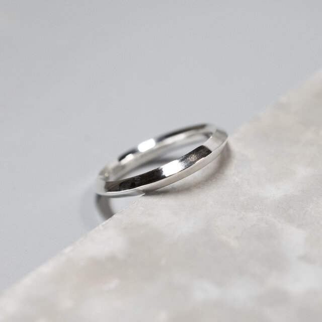 シルバートライアングルプレーンリング 2.6mm幅 鏡面｜FA-1136