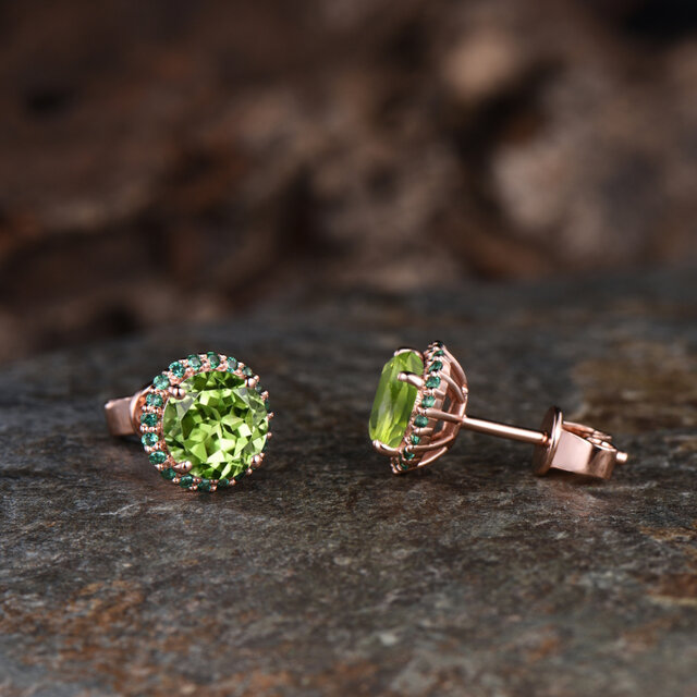 【メーカー再生品】 8月の誕生石 天然ペリドット ピアス 5月の誕生石 エメラルド アクセサリー