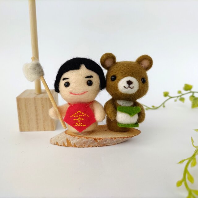 羊毛フェルト　トイプードル金太郎  端午の節句飾り 羊毛フェルト トイプードル金太郎 端午の節句飾り 五月人形 金太郎人形