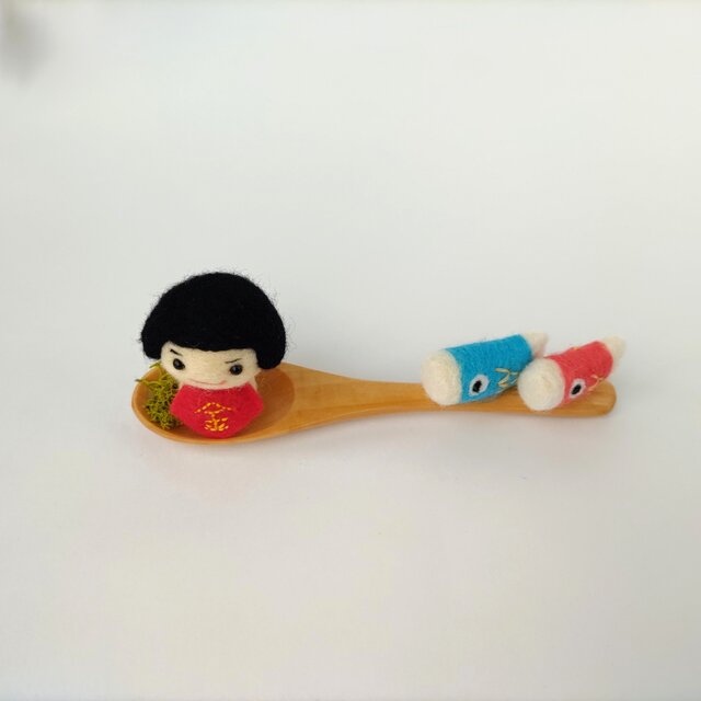 端午の節句♪金太郎＆こいのぼり（スプーンシリーズ＊大)☆羊毛