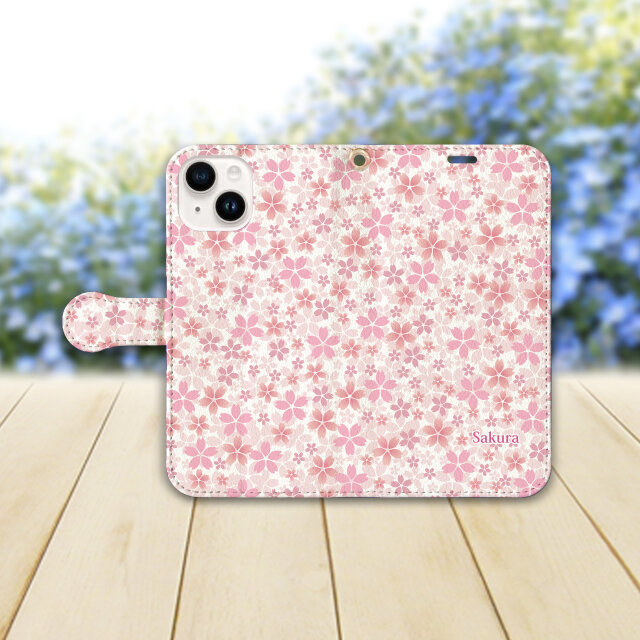 iPhone専用 手帳型スマホケース 【内側色：ホワイト仕様】カメラ穴有