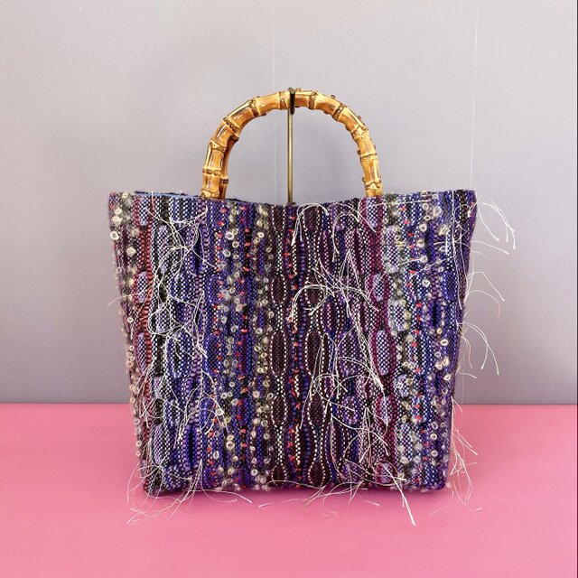 〈Hoshiboshi〉バンブーハンドル トートバッグ