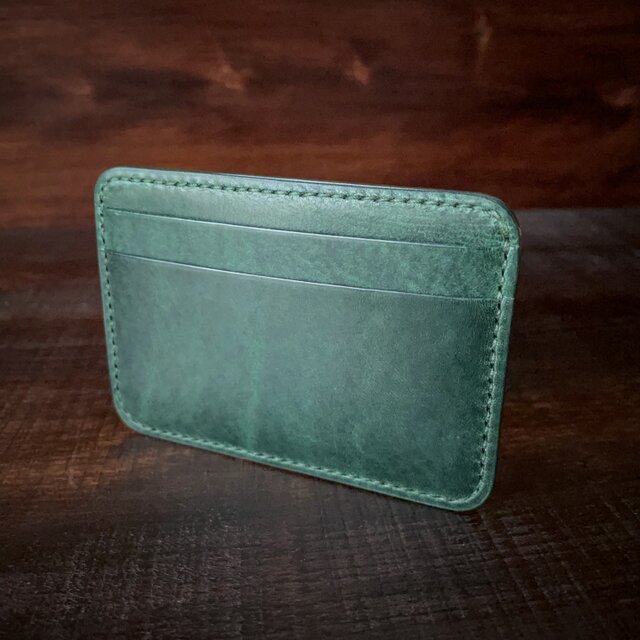 3ポケット／バイカラー》レザーカードホルダー（アマゾニア） | iichi