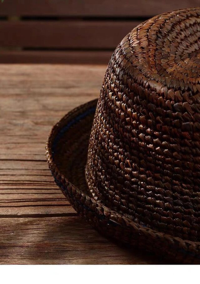 ラフィアハット、中折れ帽子男性、ヘミング、パナマ帽、フェドーラ帽