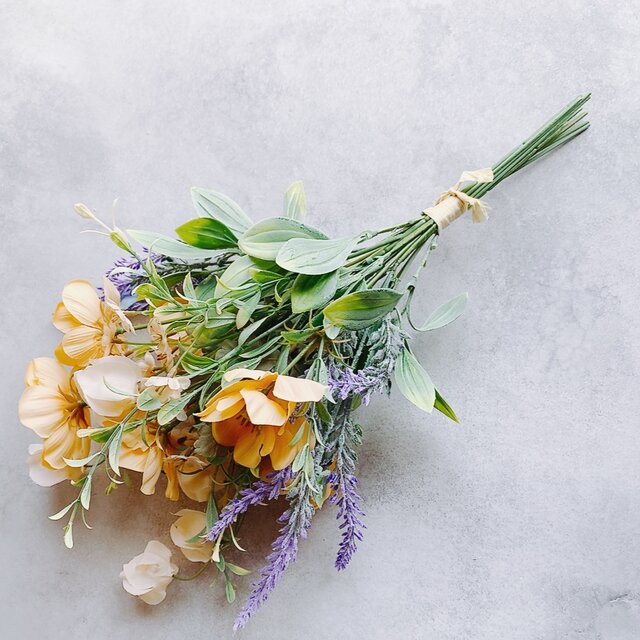 枯れない花】アネモネとラベンダーの春スワッグ 母の日 インテリア