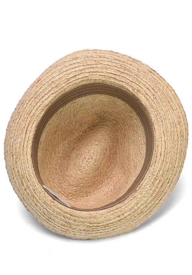 ラフィアハット、中折れ帽子男性、クラシック、パナマ帽、フェドーラ帽