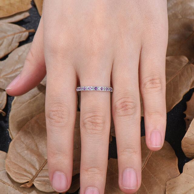 ラボグロウン アレキサンドライトS925リング 6月誕生石 ラボグロウン