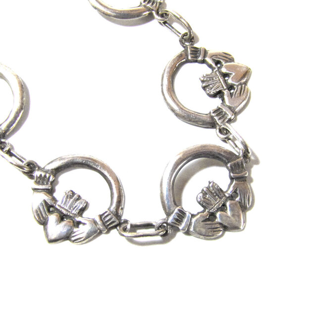 ヴィンテージ アイルランド クラダ シルバー ブレスレット STERLING