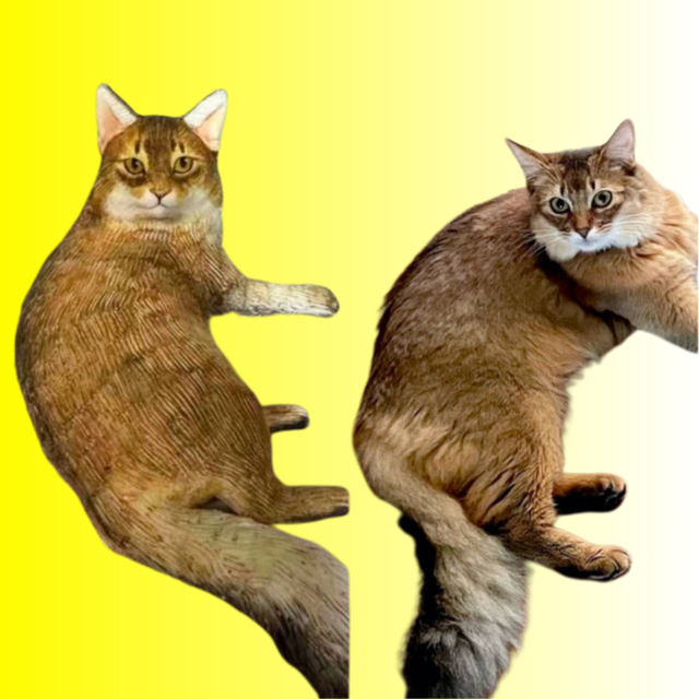 【受注作製】ペットギフト うちの子 写真入り 猫人形 フィギュア、名入れ 愛猫 肖像画 似顔絵❤ペットロス、誕生日、記念日