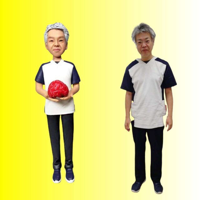写真入り 人形 ドクター、医者、医師、フィギュア❤名入れ 肖像画 似顔絵❤贈り物、保育士 看護師 同僚、先輩、上司、友達❤感謝状