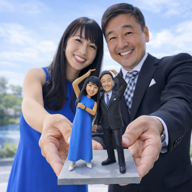 そっくり似顔人形｜夫婦への世界に一つのギフト｜両親贈呈品 | iichi