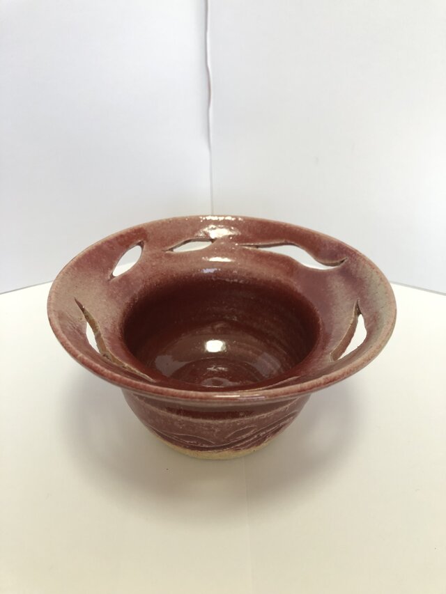 深みのある赤辰砂色 陶磁器 鉢 ボウル 辰砂が美しいデザートボウル小鉢や照明を使って影で空間を彩れる