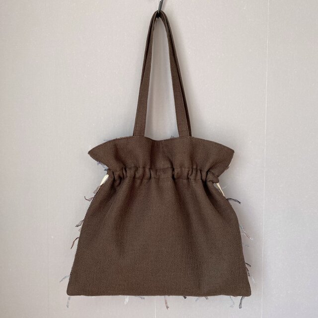 Tsukiyo〉大人カラー 手織り ショルダー巾着バッグ | iichi 日々の