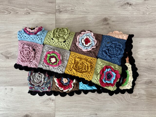 色とりどりのお花のブランケット* | iichi 日々の暮らしを心地よくする