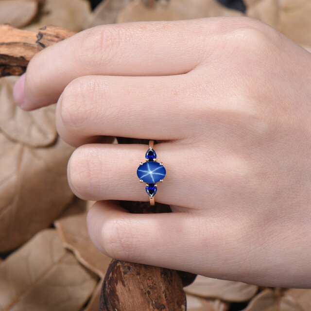 ブルースターサファイア 婚約指輪 9月誕生石 ブルージェムストーン