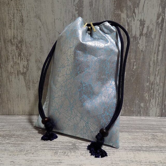 合切袋　「シルバー調箔」　真綿箔　