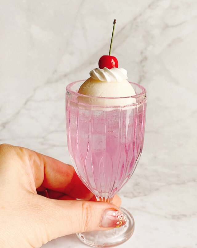 喫茶店のキラキラクリームソーダ ソーダ フェイクスイーツ ペーパー