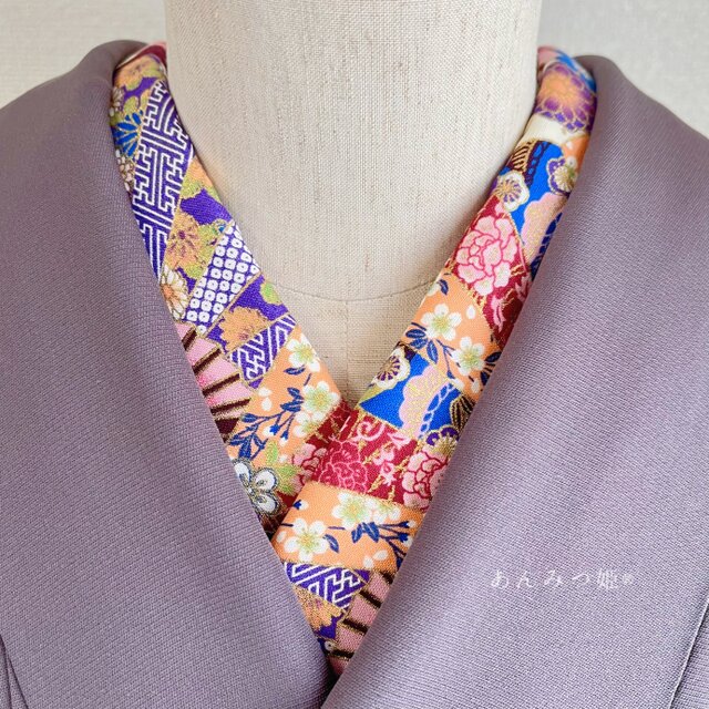 綿の半衿  花扇