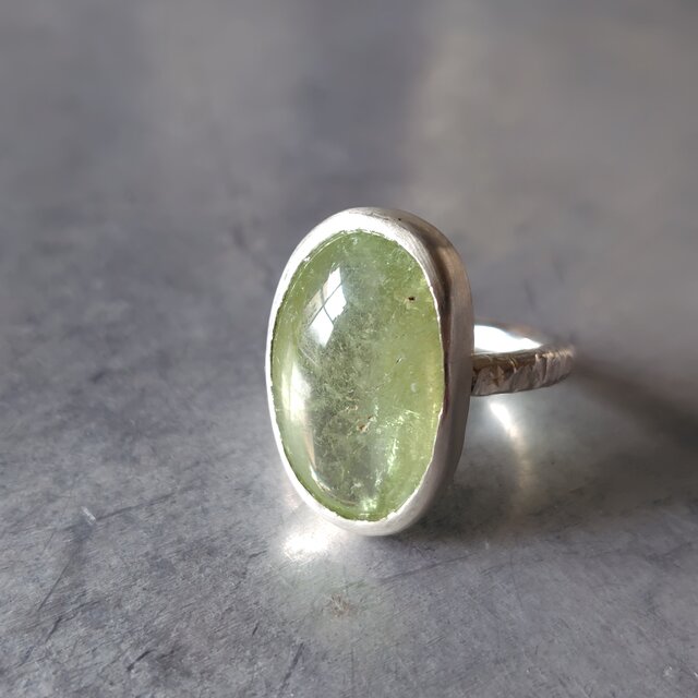 グリーンベリルシルバーリング#13〜13.5