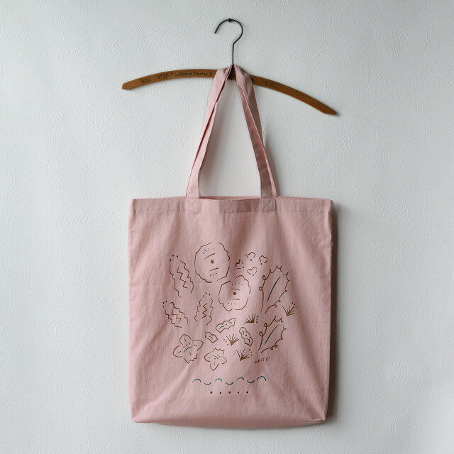 大きめ 肩掛け トートバッグ　pink