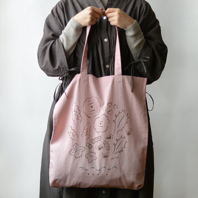 大きめ 肩掛け トートバッグ pink | iichi 日々の暮らしを