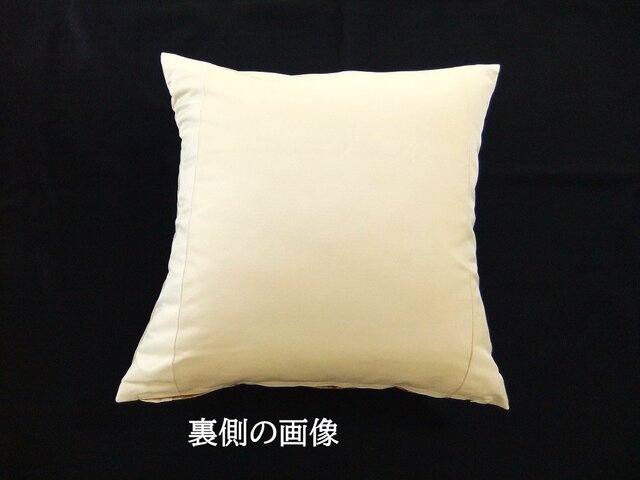 【完売】ラスト2点!!大人気!!金泊正絹袋帯リメイククッションカバー 30×47 アンティーク帯リメイクの横長クッションカバー