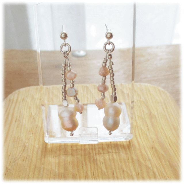 ゆらゆら＊ピアス（Silver925×ふたごパール） | iichi 日々の暮らしを