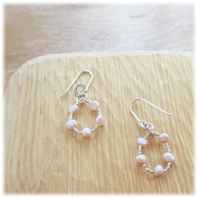 ゆらゆら＊ピアス（Silver925×ベビーパール）