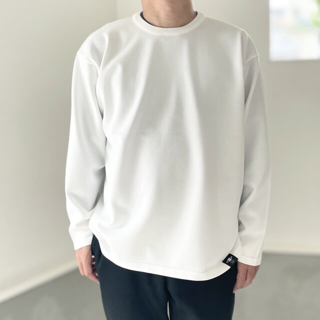 2025新作』【ユニセックス】ロングスリーブ ニットTシャツ【ホワイト