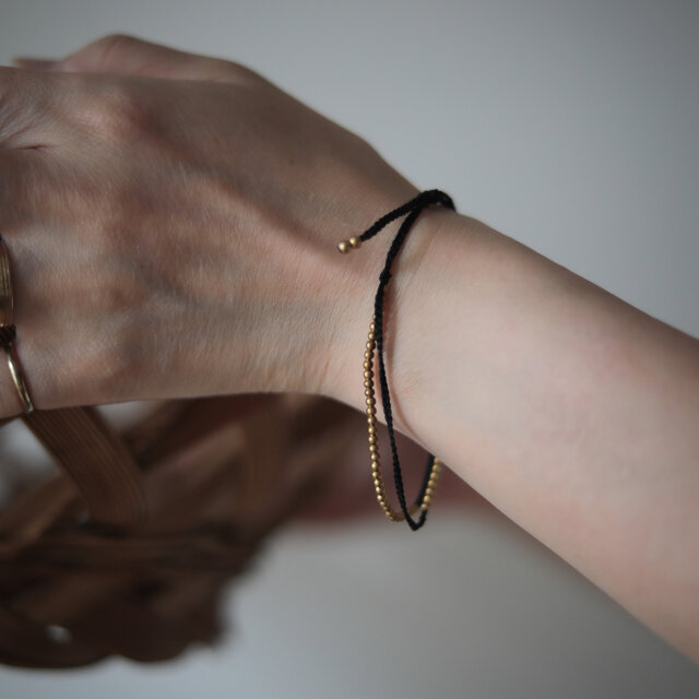 brass bracelet / double