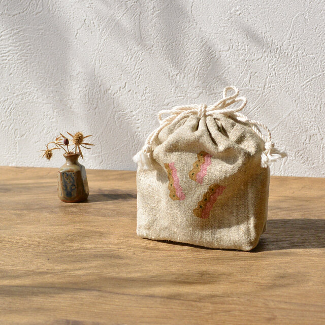 小さめ ミニ巾着 ポーチ　giza