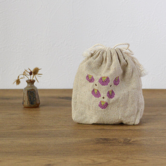 小さめ ミニ巾着 ポーチ　bui