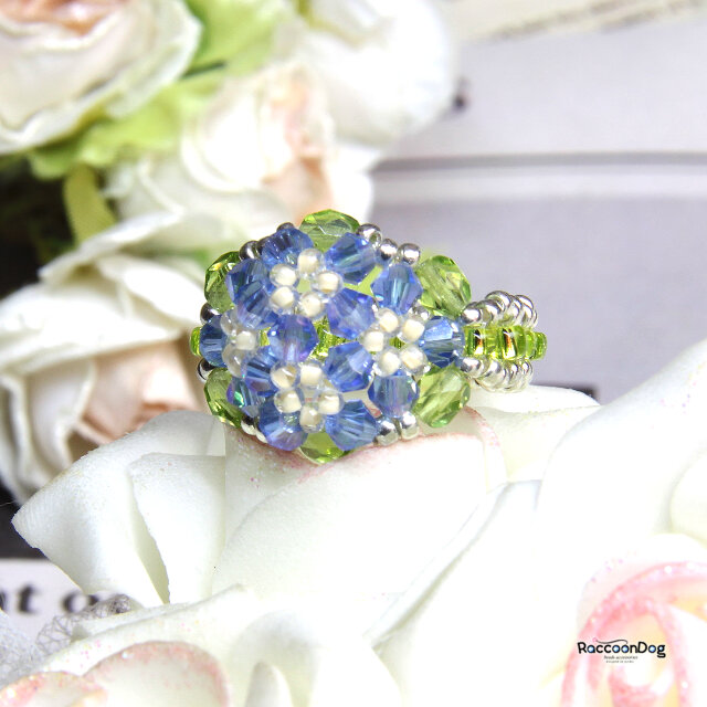 カラフルな花びらデザインのリング Phyllis フィリス ズニ族